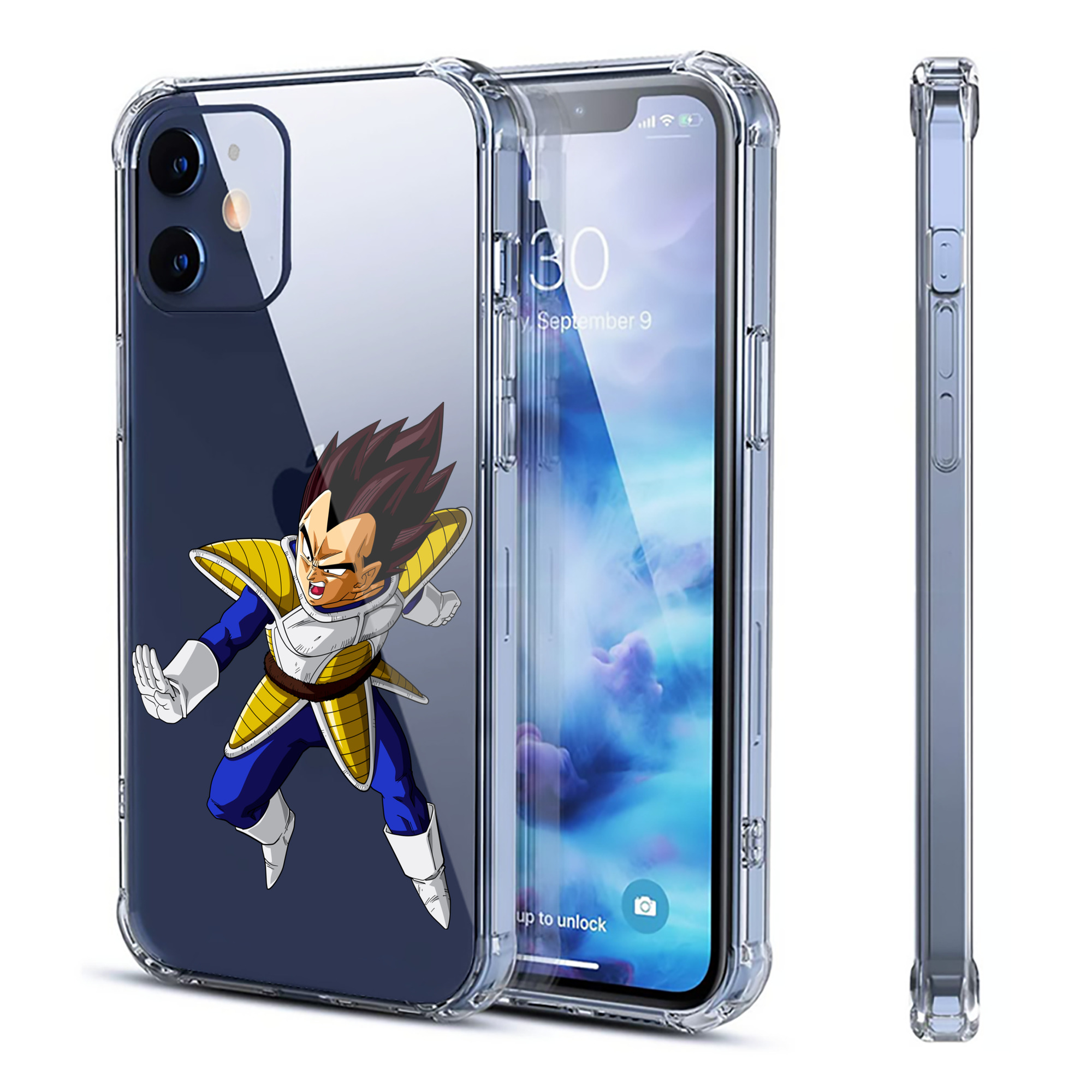 （画像用） ドラゴンボール ベジータ四世（Bejīta Yonsei）DRAGON BALL Vegeta IV 【iPhone 12シリーズ対応】透明スマホケース（クリアソフトケース）